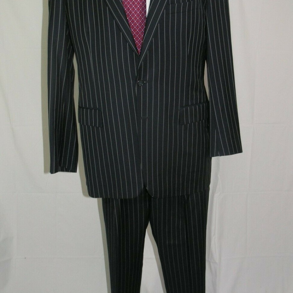 Mr. Ned Scabal Custom Made Two Button Suit 44xl - image 2